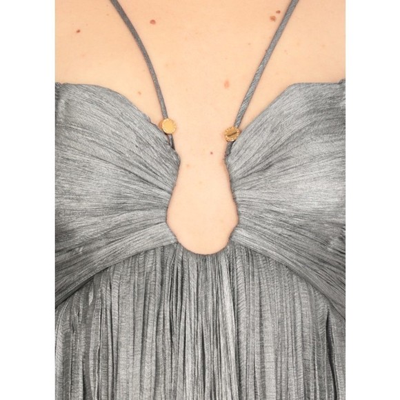 Maria Lucia Hohan Silk Draped Maxi Dress With Ruffle Details - NWT - Picture 5 of 5